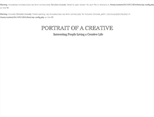 Tablet Screenshot of portraitofacreative.com